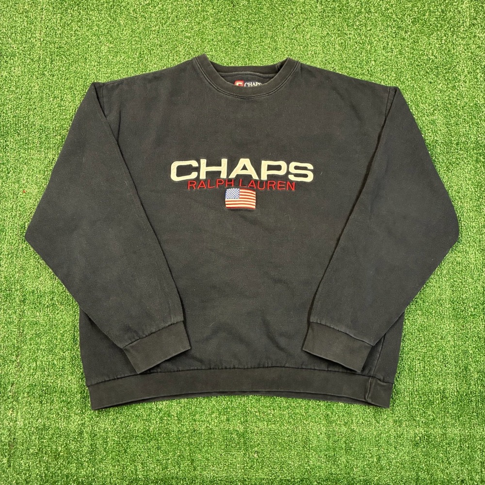 Vintage 90s Chaps Ralph Lauren Embroidered Crewneck Sweatshirt